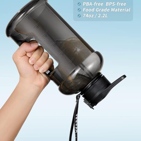 YOUCAN PLATO 74 oz Half Gallon Water Bottle with Sleeve​ - Image 7