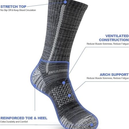 Niorasen Men's Cotton Crew Work Socks​ - Image 6