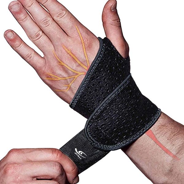 HiRui 2 Pack Wrist Compression Strap and Wrist Brace Sport Wrist Support for Fitness
