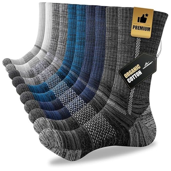Niorasen Men's Cotton Crew Work Socks​