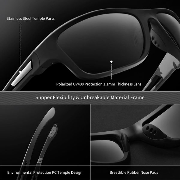 Freedom Polarized Sports Sunglasses for Men - Image 2