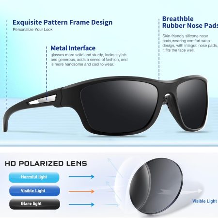 Freedom Polarized Sports Sunglasses for Men - Image 3
