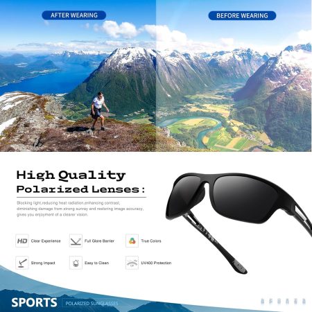 Freedom Polarized Sports Sunglasses for Men - Image 4
