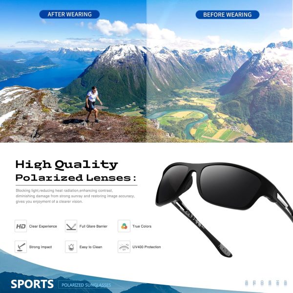 Freedom Polarized Sports Sunglasses for Men - Image 4