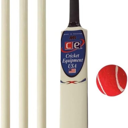Junior Cricket Bat Set Wooden - Image 3