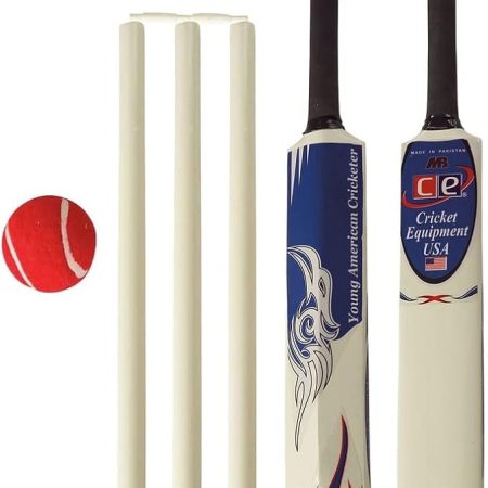 Junior Cricket Bat Set Wooden - Image 2