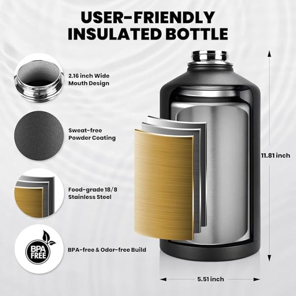 One Gallon Water Bottle Insulated - Image 5