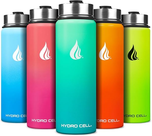 HYDRO CELL Stainless Steel Insulated Water Bottle with Straw