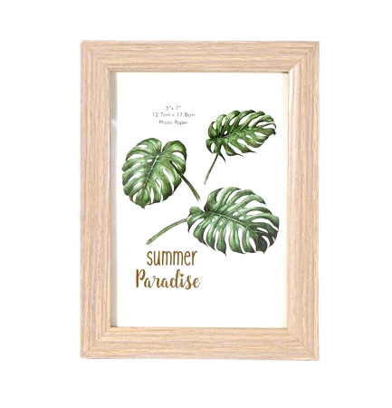 Nordic Style Leaf Design Photo Frame – Modern Minimalist Frame for Tabletop or Wall Display | Elegant Gift & Home Décor
